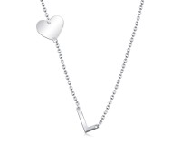 Heart with L Silver Necklace SPE-5744